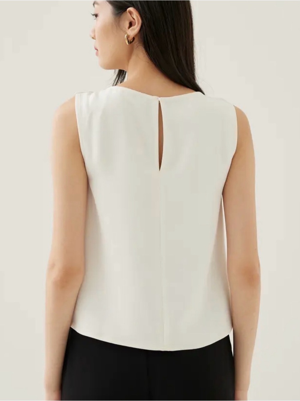 Love Bonito Sleeveless Cowl Neck Tank Top in White - Picture 5 of 5